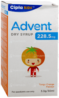 Advent 228.5mg Tangy Orange Flavour Dry Syrup 30ml